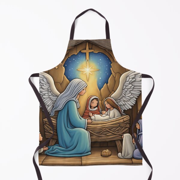 Item preview, Angel with wings wearing a hoodie at the Nativity designed and sold by Colin Bentham.