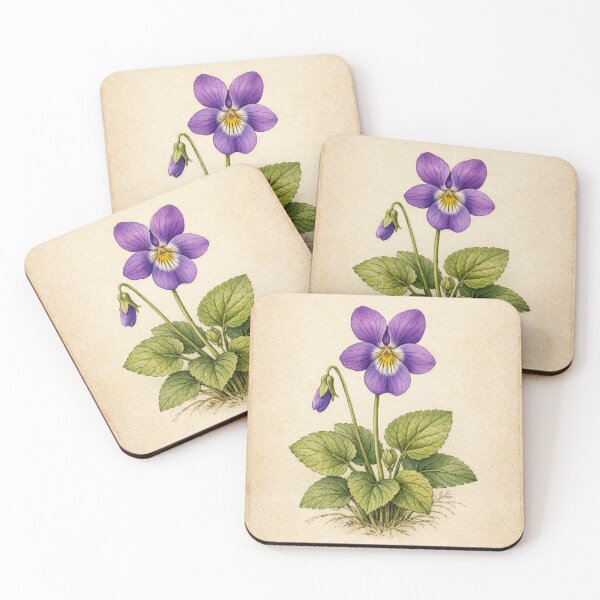 Item preview, Viola Odorata Vintage Botanical Print - Antique Violet Wall Art designed and sold by Darlin8888.