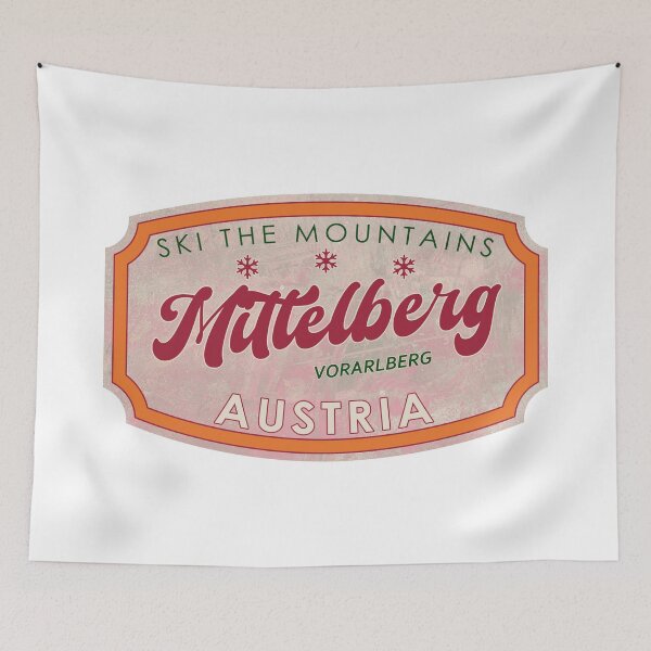 Item preview, Mittelberg, Austria, Vorarlberg, Ski, textured skiing badge designed and sold by Wanderful-roads.