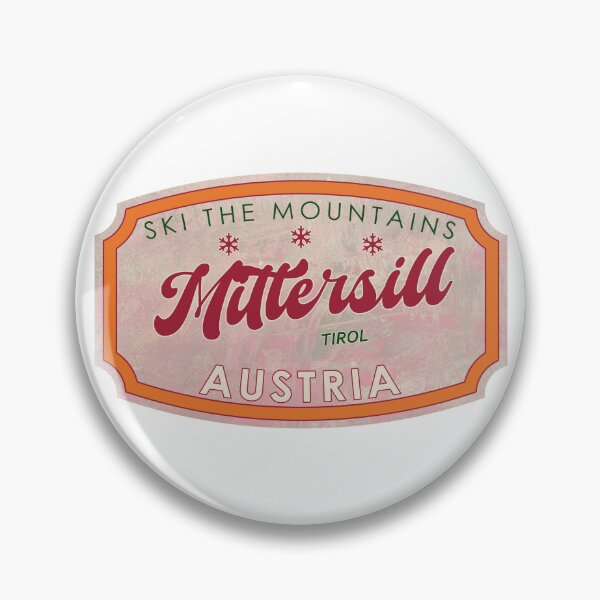 Item preview, Mittersill, Austria, Tirol, Ski, textured skiing badge designed and sold by Wanderful-roads.