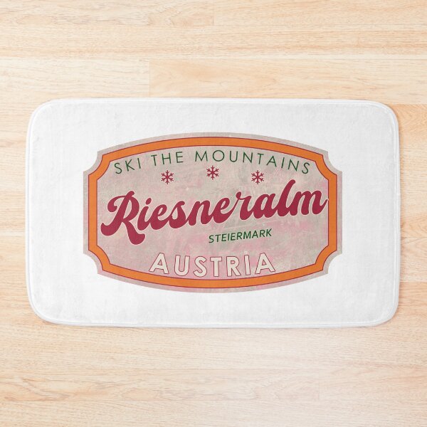Item preview, Riesneralm, Austria, Steiermark, Ski, textured skiing badge designed and sold by Wanderful-roads.