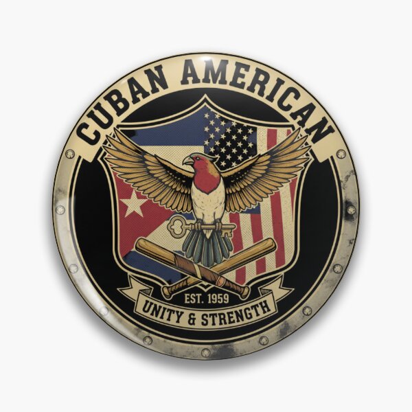 Item preview,  Cuban American Heritage Badge - Vintage Pride Shield & Symbol Design American Heritage Badge - Vintage Pride Shield & Symbol Design designed and sold by Wear Sculpt.