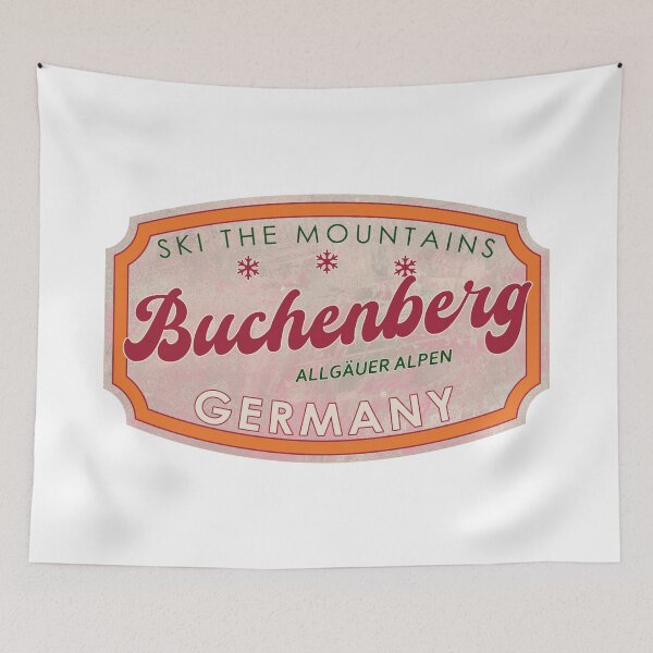 Artikelvorschau, Buchenberg, Deutschland, Allgäuer Alpen, Ski, strukturiertes Skiabzeichen entworfen und verkauft von Wanderful-roads.