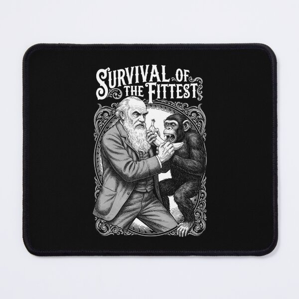 Item preview, Charles Darwin Monkey Survival Of The Fittest Evolution designed and sold by GrandeDuc.