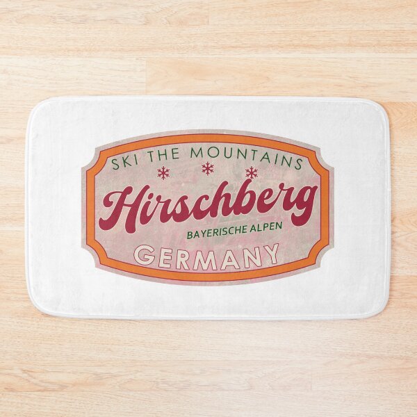 Artikelvorschau, Hirschberg, Deutschland, Bayerische Alpen, Ski, strukturiertes Skiabzeichen entworfen und verkauft von Wanderful-roads.