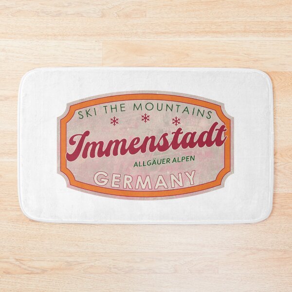Artikelvorschau, Immenstadt, Deutschland, Allgäuer Alpen, Ski, strukturiertes Skiabzeichen entworfen und verkauft von Wanderful-roads.