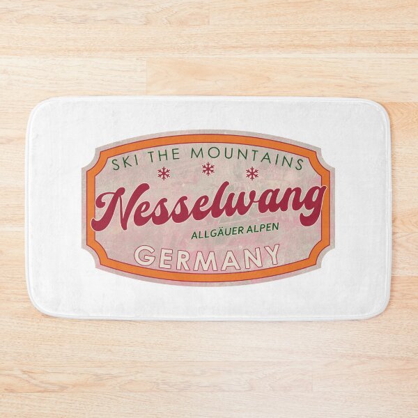Artikelvorschau, Nesselwang, Deutschland, Allgäuer Alpen, Ski, strukturiertes Skiabzeichen entworfen und verkauft von Wanderful-roads.