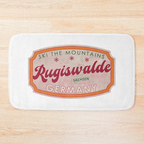 Item preview, Rugiswalde, Germany, Sachsen, Ski, textured skiing badge designed and sold by Wanderful-roads.