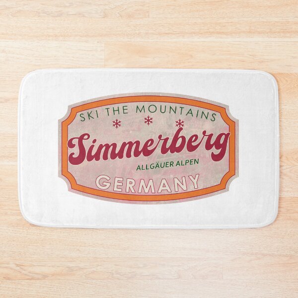 Artikelvorschau, Simmerberg, Deutschland, Allgäuer Alpen, Ski, strukturiertes Skiabzeichen entworfen und verkauft von Wanderful-roads.
