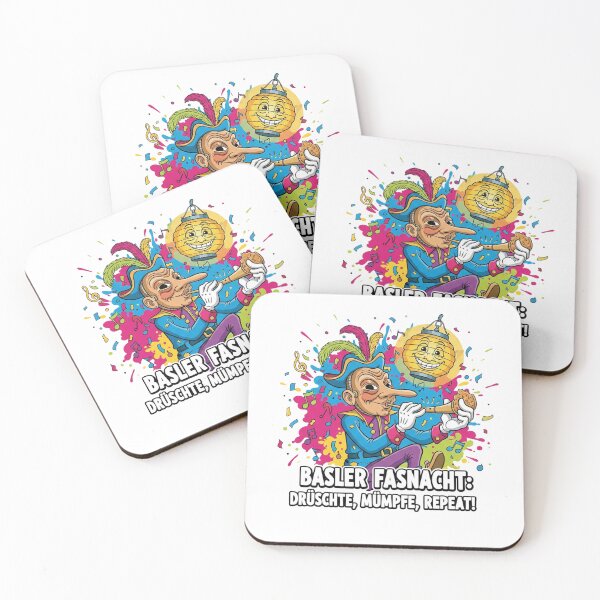 Item preview, Basler Fasnacht Drüschte Mümpfe Repeat – Swiss Carnival Funny Guggenmusik Shirt & Sticker designed and sold by Sushikidsntod.