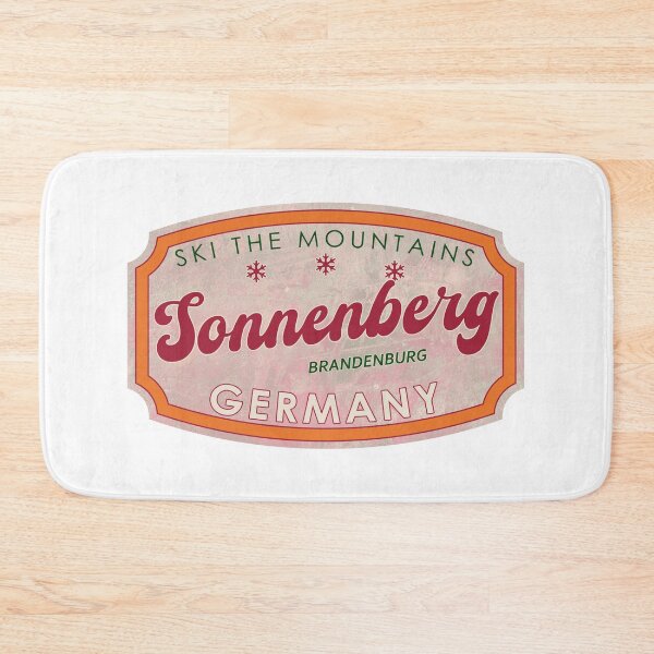 Item preview, Sonnenberg, Germany, Brandenburg, Ski, textured skiing badge designed and sold by Wanderful-roads.