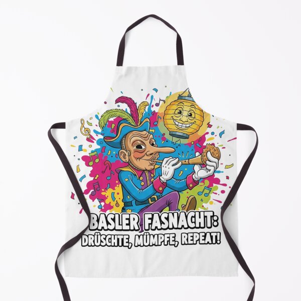 Item preview, Basler Fasnacht Drüschte Mümpfe Repeat – Swiss Carnival Funny Guggenmusik Shirt & Sticker designed and sold by Sushikidsntoddlers.