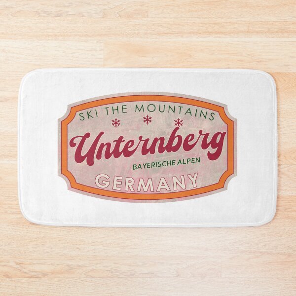 Artikelvorschau, Unternberg, Deutschland, Bayerische Alpen, Ski, strukturiertes Skiabzeichen entworfen und verkauft von Wanderful-roads.