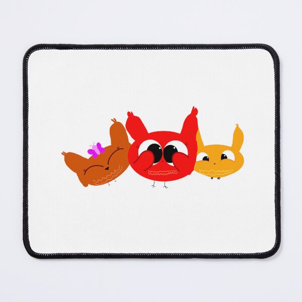 Item preview, Three Sweet Colorful Owls in a Row designed and sold by AshToons.