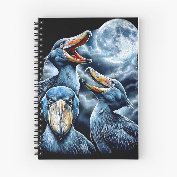 Item preview, Three Shoebill Stork Moon Vintage 90s Airbrush Y2K Grunge Graphic designed and sold by EvrmoodCo.