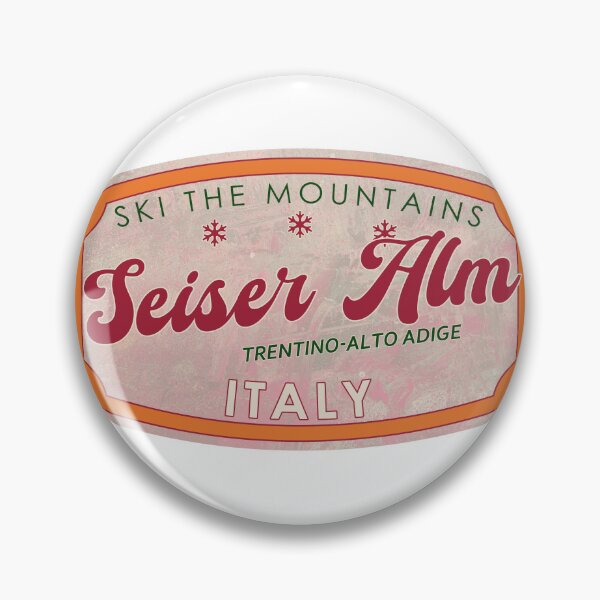 Artikelvorschau, Seiser Alm, Italien, Trentino-Südtirol, Ski, strukturiertes Skiabzeichen entworfen und verkauft von Wanderful-roads.