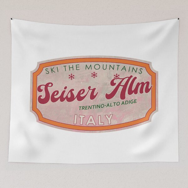Item preview, Seiser Alm, Italy, Trentino-Alto Adige, Ski, textured skiing badge designed and sold by Wanderful-roads.