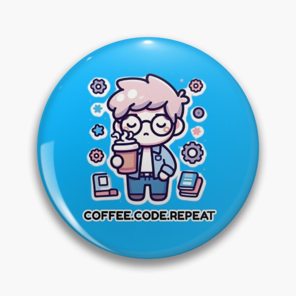 Item preview, Coffee Code Repeat – Minimal Developer Sticker designed and sold by CtrlSlayStudio.