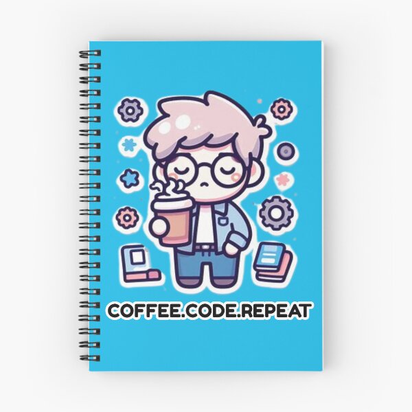 Item preview, Coffee Code Repeat – Minimal Developer Sticker designed and sold by CtrlSlayStudio.