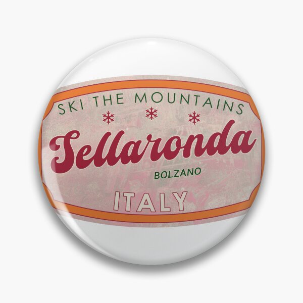 Item preview, Sellaronda, Italy, Bolzano, Ski, textured skiing badge designed and sold by Wanderful-roads.