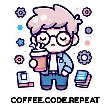 Artwork thumbnail, Coffee Code Repeat – Minimal Developer Sticker by CtrlSlayStudio