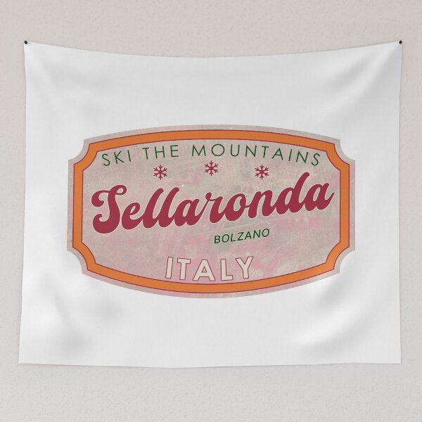 Item preview, Sellaronda, Italy, Bolzano, Ski, textured skiing badge designed and sold by Wanderful-roads.
