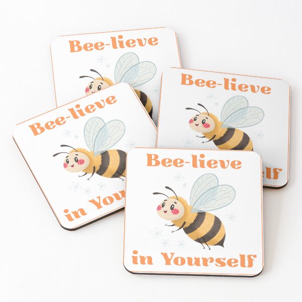 Item preview, Bee-lieve in Yourself | Cute Motivational Bee Pun Shirt designed and sold by Mouad-Doadi.