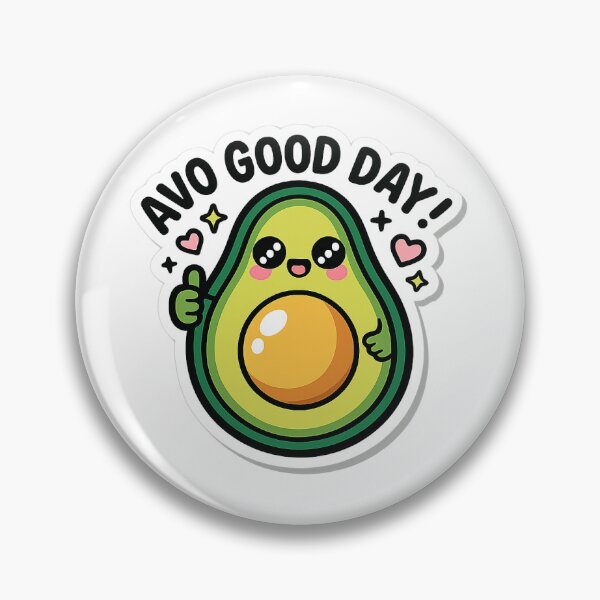 Item preview, Cute Kawaii Avocado – Avo Good Day Funny Positive Sticker designed and sold by InkspireStudioX.
