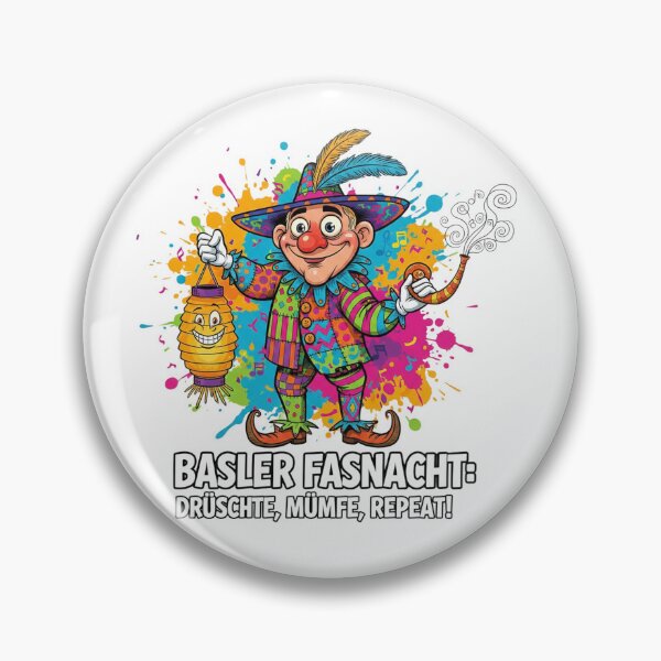 Item preview, Basler Fasnacht Drüschte Mümpfe Repeat – Colorful Swiss Carnival Lantern & Guggenmusik Shirt designed and sold by Sushikidsntoddlers.