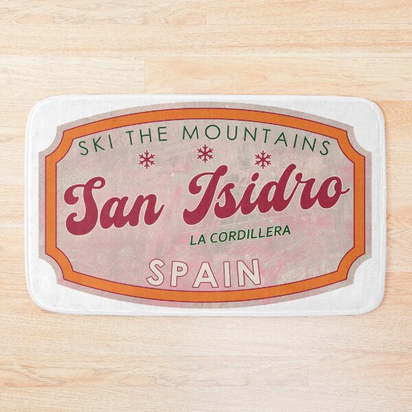 Item preview, San Isidro, Spain, La Cordillera Cantábrica, Ski, textured skiing badge designed and sold by Wanderful-roads.