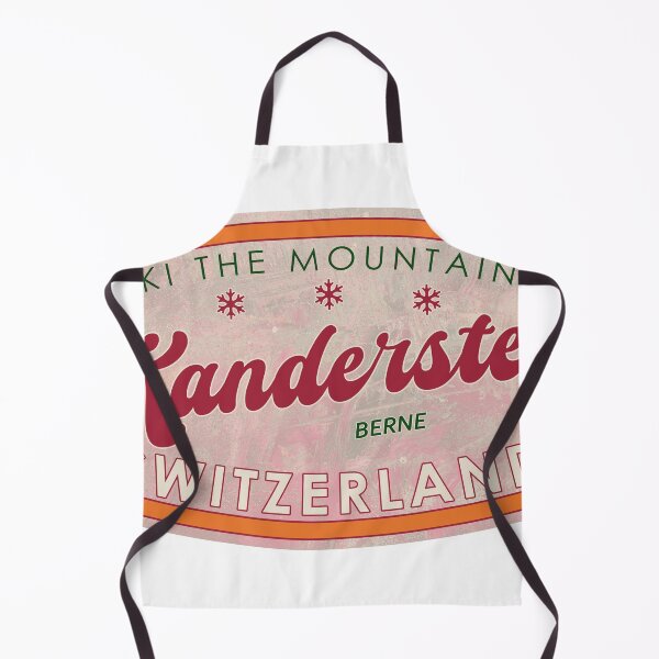 Item preview, Kandersteg, Switzerland, Berne, Ski, textured skiing badge designed and sold by Wanderful-roads.