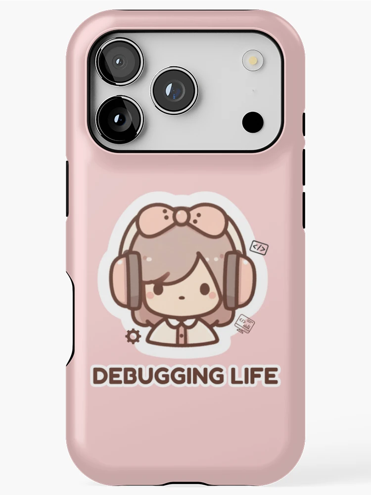 Thumbnail 1 of 4, iPhone Case, Debugging Life – Funny Programmer & Tech Sticker designed and sold by CtrlSlayStudio.