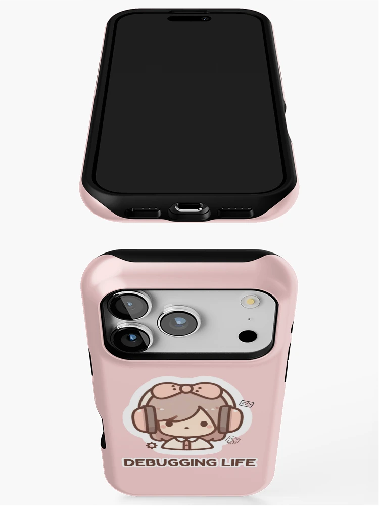 Thumbnail 3 of 4, iPhone Case, Debugging Life – Funny Programmer & Tech Sticker designed and sold by CtrlSlayStudio.