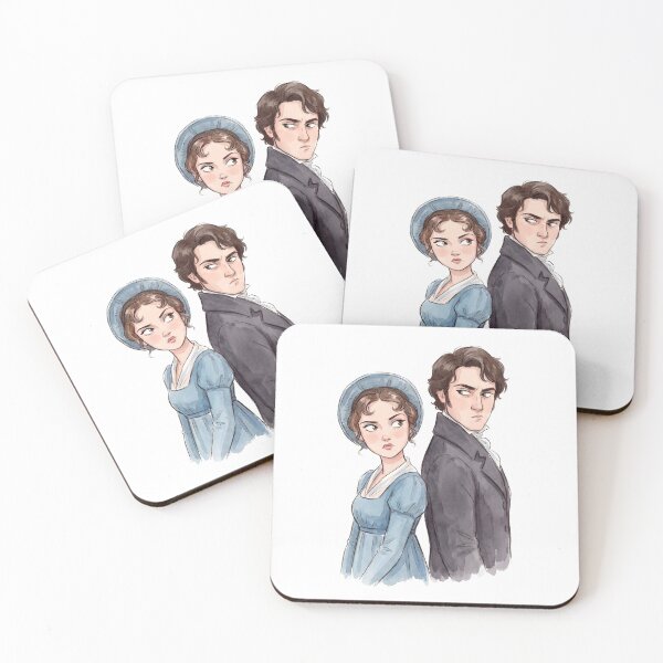 Item preview, Pride and Prejudice Mr Darcy and Elizabeth Bennet designed and sold by Fenay Designs.