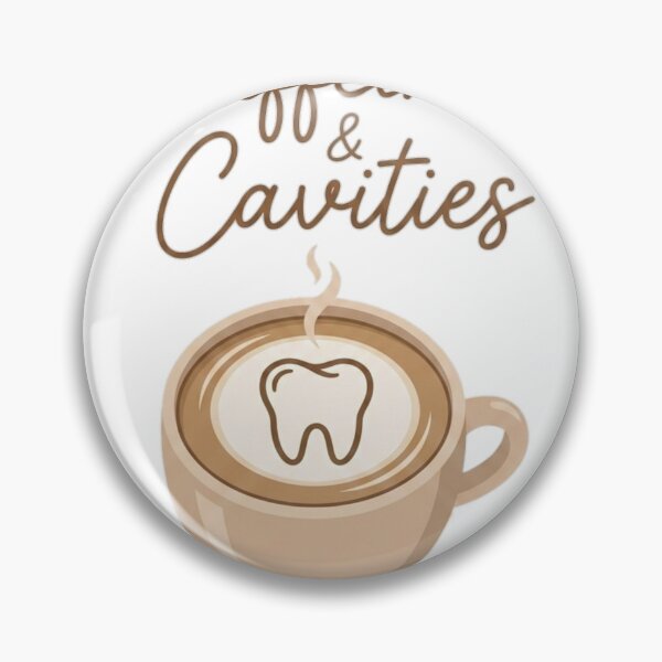 Item preview, Caffeine and Cavities - Funny Dental Coffee Lover Latte Art designed and sold by DrToothStudio.
