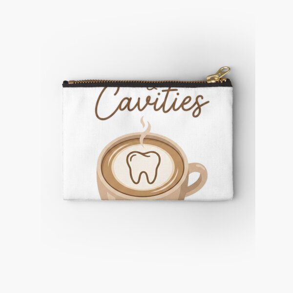 Item preview, Caffeine and Cavities - Funny Dental Coffee Lover Latte Art designed and sold by DrToothStudio.