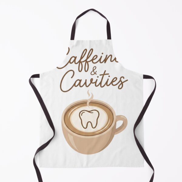 Item preview, Caffeine and Cavities - Funny Dental Coffee Lover Latte Art designed and sold by DrToothStudio.
