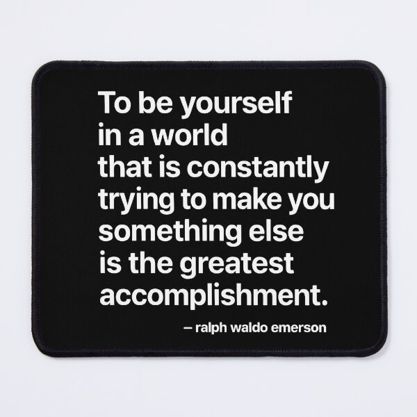 Item preview, Be Yourself – Emerson Philosophy (White Font) designed and sold by TshirtsLabs.