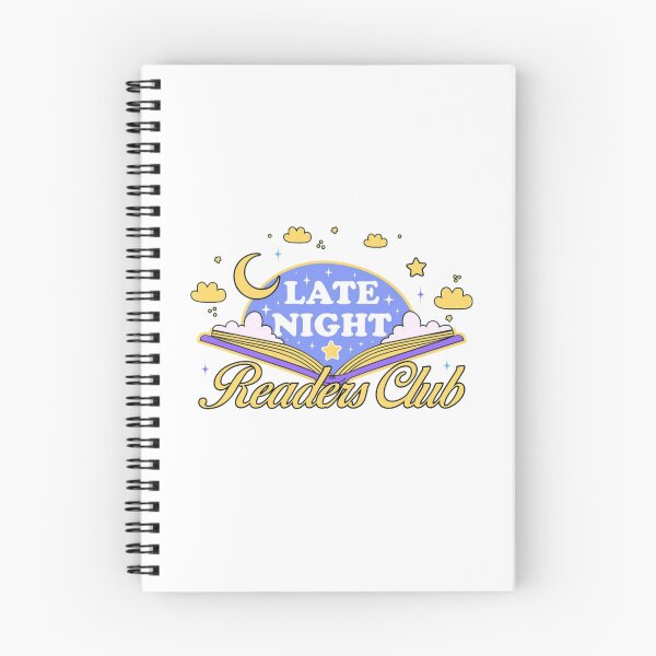 Item preview, late night readers club - retro dreamy cloudy book design designed and sold by JinxyArtistry.