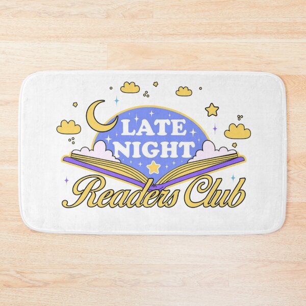 Item preview, late night readers club - retro dreamy cloudy book design designed and sold by JinxyArtistry.