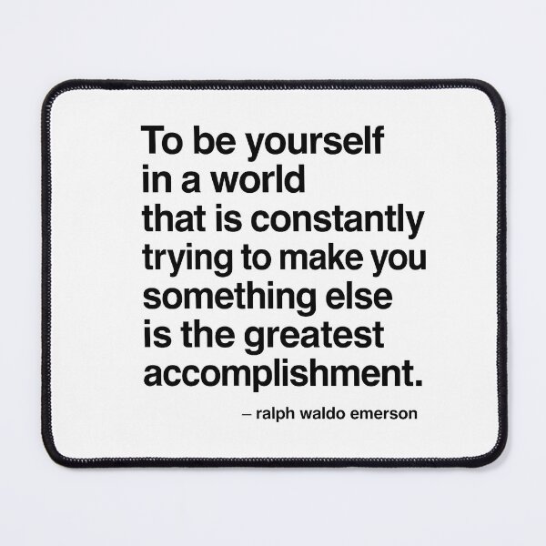 Item preview, Be Yourself – Emerson Philosophy (Black Font) designed and sold by TshirtsLabs.