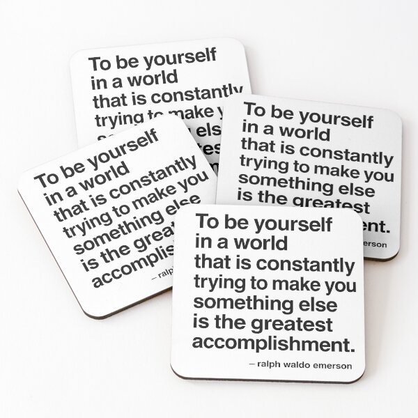 Item preview, Be Yourself – Emerson Philosophy (Black Font) designed and sold by TshirtsLabs.