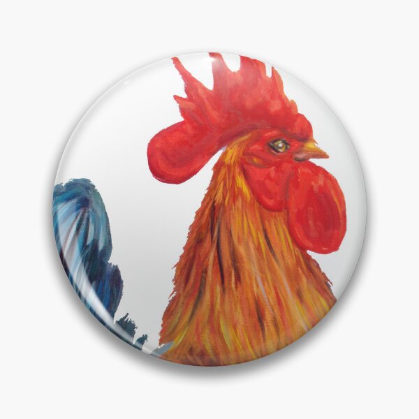 Item preview, Gallo Portrait - Bold Rooster Head Oil Painting designed and sold by JurateArt-DK.
