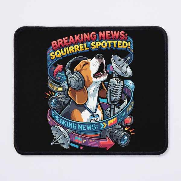 Item preview, Enthusiastic Beagle Reporting Breaking News In Modern Media Cycle designed and sold by Tong4130.