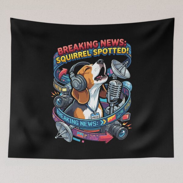 Item preview, Enthusiastic Beagle Reporting Breaking News In Modern Media Cycle designed and sold by Tong4130.
