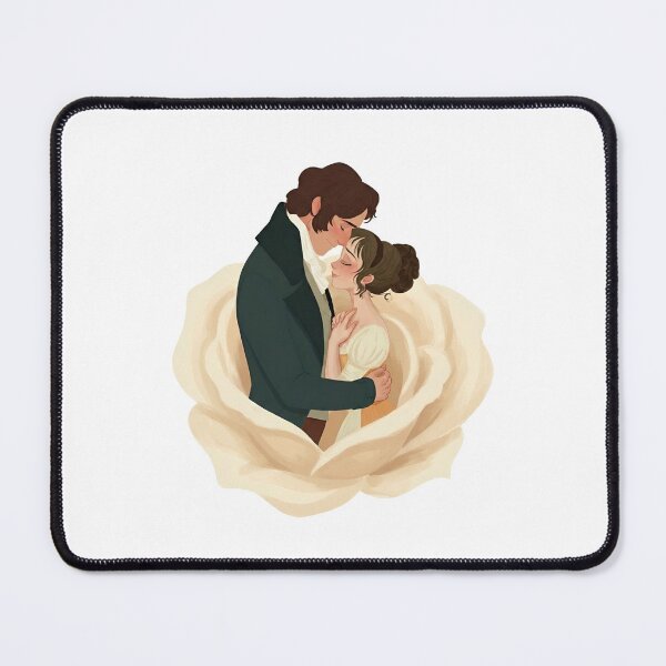 Item preview, White Rose Pride and Prejudice Jane Austen Couple designed and sold by Fenay Designs.