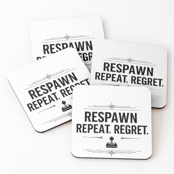 Item preview, Respawn Repeat Regret – Retro Gamer Quote Arcade Gaming Design designed and sold by Articooler.