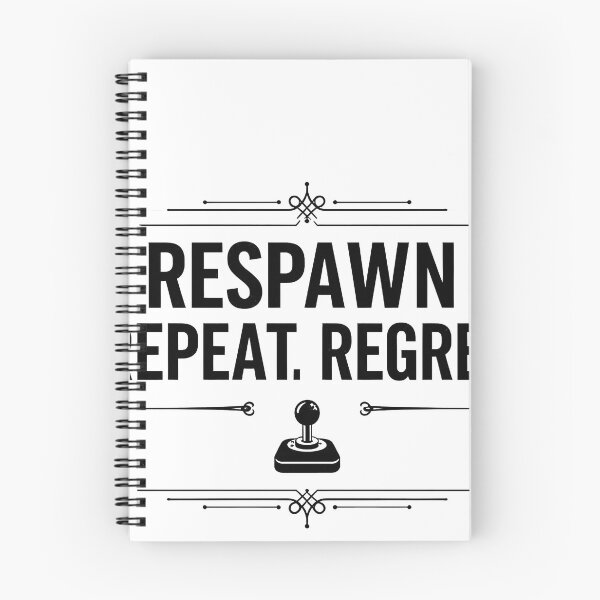 Item preview, Respawn Repeat Regret – Retro Gamer Quote Arcade Gaming Design designed and sold by Articooler.