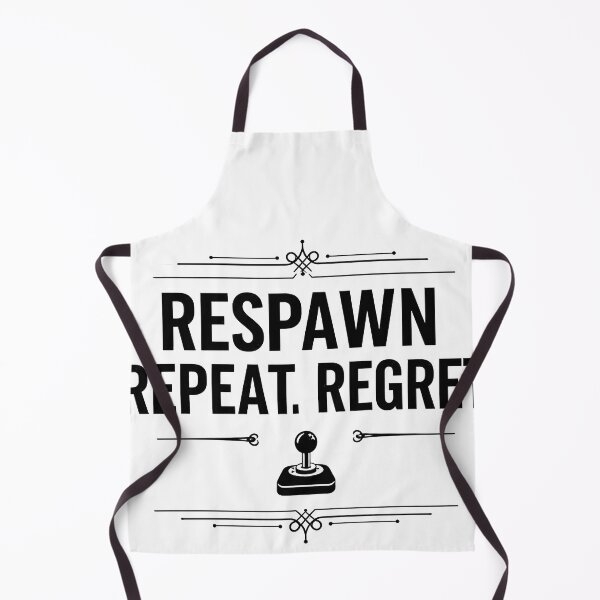 Item preview, Respawn Repeat Regret – Retro Gamer Quote Arcade Gaming Design designed and sold by Articooler.