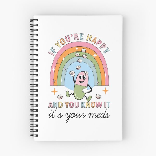 Item preview, if you’re happy and you know it take your meds - funny mental health design designed and sold by JinxyArtistry.